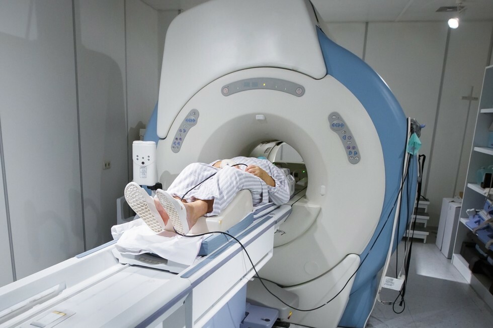 Person in MRI machine